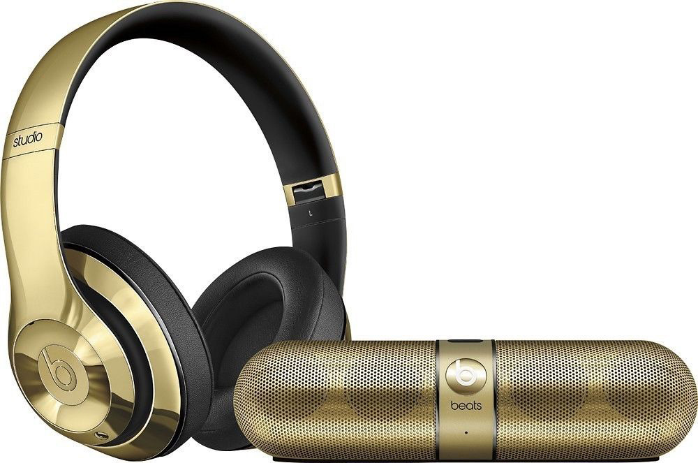 gold beats bluetooth headphones