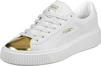 white pumas with gold toe, OFF 77%,Best 