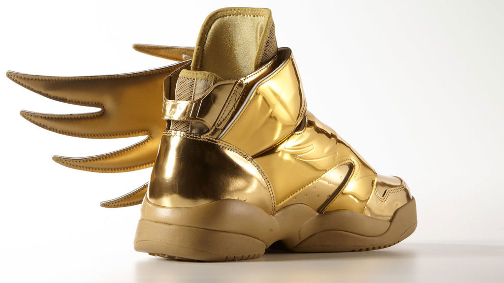 gold adidas with wings