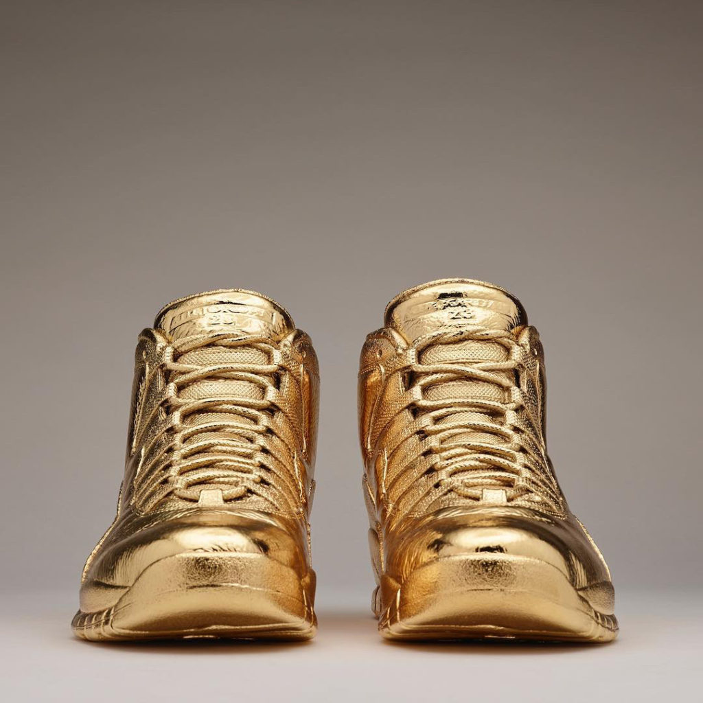 Drake's solid 24K gold Nike Air Jordans